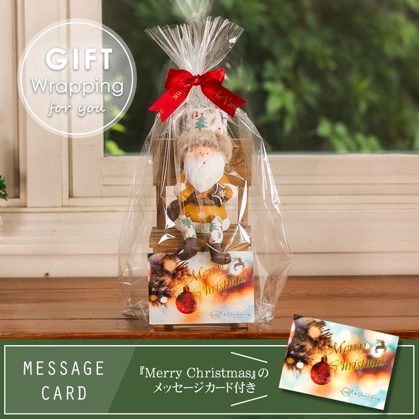 デバリエ クリスマス サンタクロース トムテ北欧の妖精 オシャレ インテリア クリスマスオーナメント お部屋のアクセント 飾り ユールトムテ（サンタクロース1組 椅子1組 セット品） (プレゼントサンタｍ)btm-114p