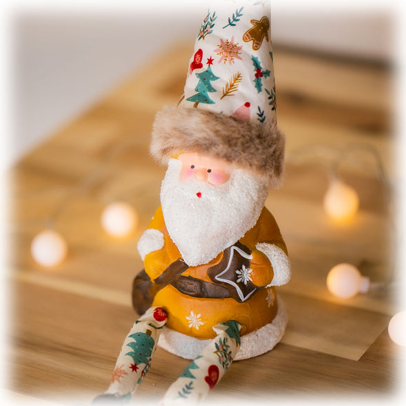 デバリエ クリスマス サンタクロース トムテ北欧の妖精 オシャレ インテリア クリスマスオーナメント お部屋のアクセント 飾り ユールトムテ（サンタクロース1組 椅子1組 セット品） (プレゼントサンタｍ)btm-114p