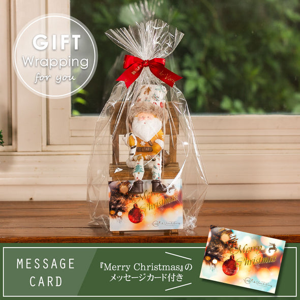 デバリエ クリスマス サンタクロース トムテ北欧の妖精 オシャレ インテリア クリスマスオーナメント お部屋のアクセント 飾り ユールトムテ（サンタクロース1組 椅子1組 セット品） (ステッキサンタｍ)btm-114s