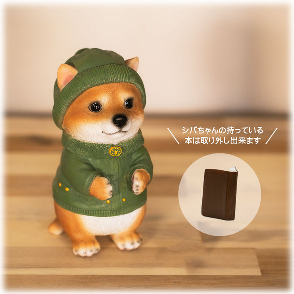 [デバリエ] フィギュア イヌ 柴犬 置物 インテリア ガーデニング オーナメント レジン製 ニット帽 誕生日プレゼント 女性 ギフト 最適なプレゼント [正規品] cb014c