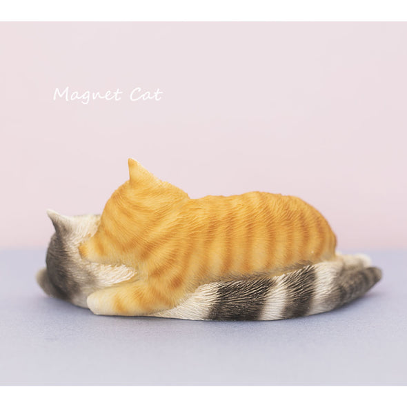 [ファンシー] 猫 茶トラ サバトラ ネコ好き 誕生日プレゼント 女性 男性 動物 好き カップラーメン おもしろ アイデアグッズ マグネット 冷蔵庫 寝室 キッチン オフィス (おやすみy)cb018