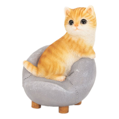 [ファンシー] スマホ スタンド ホルダー 誕生日プレゼント 女性 男性 猫 動物 好き おもしろ アイデアグッズ スマフォスタンド スマホ充電 寝室 キッチン オフィス (ソファー茶トラ)cb038y