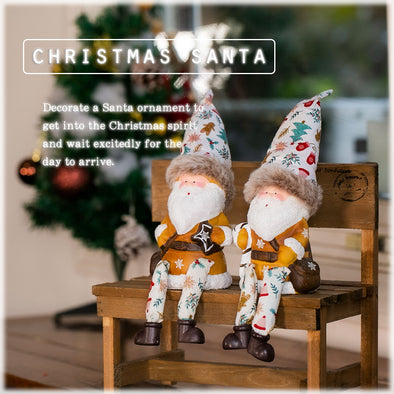 デバリエ クリスマス サンタクロース トムテ北欧の妖精 オシャレ インテリア クリスマスオーナメント お部屋のアクセント 飾り ユールトムテ（サンタクロース1組 椅子1組 セット品） (プレゼント×ステッキｍ)tm-114-b