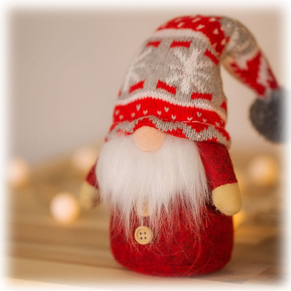 [デバリエ]トムテ クリスマス 北欧の妖精 サンタクロース オシャレ インテリア クリスマスオーナメント お部屋のアクセント 飾り ユールトムテ (グレーポンポン)