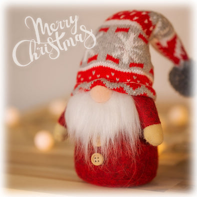 [デバリエ]トムテ クリスマス 北欧の妖精 サンタクロース オシャレ インテリア クリスマスオーナメント お部屋のアクセント 飾り ユールトムテ (グレーポンポン)