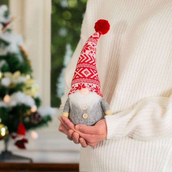 [デバリエ]トムテ クリスマス 北欧の妖精 サンタクロース オシャレ インテリア クリスマスオーナメント お部屋のアクセント 飾り ユールトムテ (レッドポンポン)xwa02-r