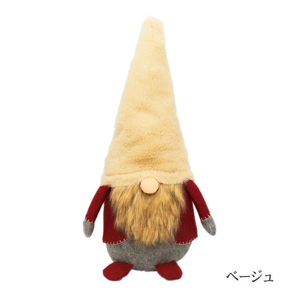 [デバリエ]トムテ クリスマス 北欧の妖精 42cm ビッグサイズ サンタクロース オシャレ インテリア クリスマスオーナメント お部屋のアクセント 飾り ユールトムテ (ベージュ)xwa04-be