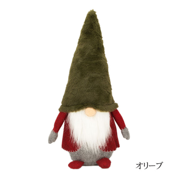 [デバリエ]トムテ クリスマス 北欧の妖精 42cm ビッグサイズ サンタクロース オシャレ インテリア クリスマスオーナメント お部屋のアクセント 飾り ユールトムテ (オリーブ)xwa04-ol