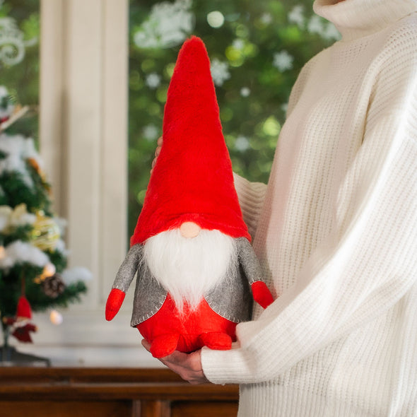 [デバリエ]トムテ クリスマス 北欧の妖精 42cm ビッグサイズ サンタクロース オシャレ インテリア クリスマスオーナメント お部屋のアクセント 飾り ユールトムテ (レッド)xwa04-r