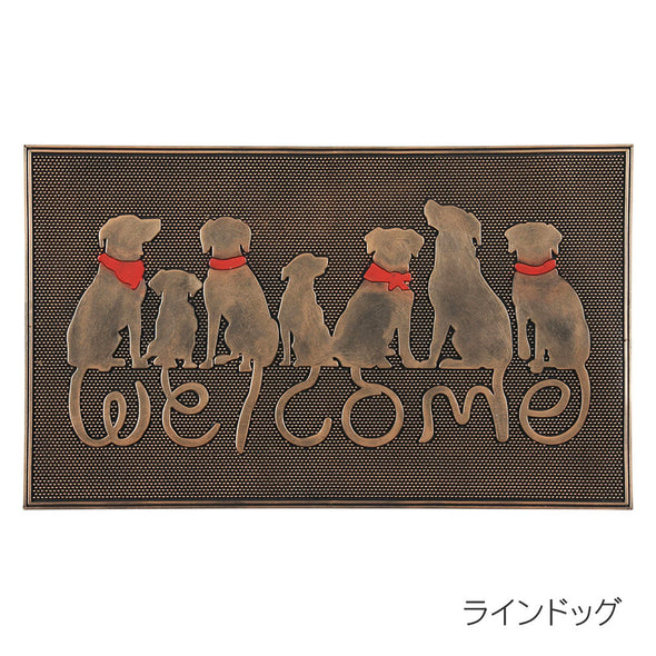 [ファンシー] bzl-14-03 玄関マット 泥落とし マット 猫 犬 滑り止め付きドアマット キッチン フロア 床 カーペット 吸水 屋内 屋外 業務用 防音 オフィス用品 家庭用(75×45） (ラインドッグ)