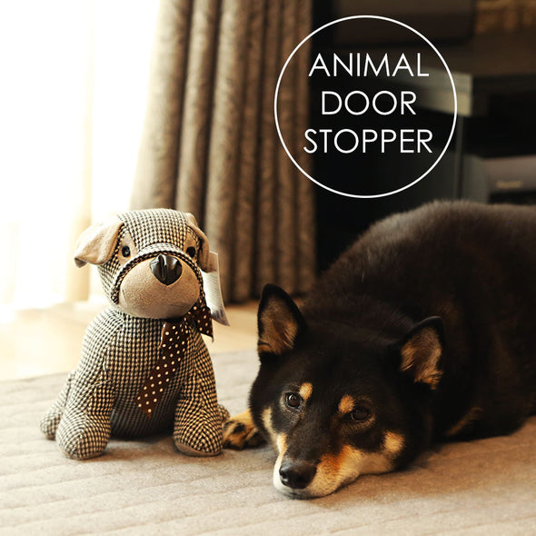 [デバリエ] bzl-27-s3 ドアストッパー 犬 かわいい 開き戸 室内ドア 安全 対策 ぬいぐるみ 布製 子供