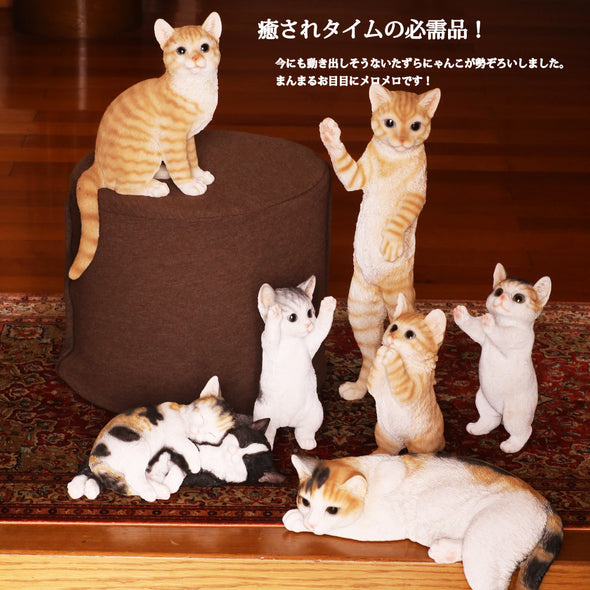 デバリエ Ca73【正規品】猫の置物 サバトラ レジン製 ギフト 最適なプレゼント