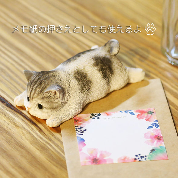 デバリエ ca216【正規品】猫の置物 サバトラ カップラーメン マグネット レジン製 ギフト 最適なプレゼント