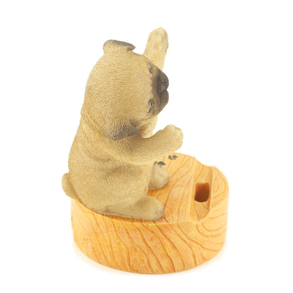 デバリエ ca218a【正規品】犬の置物 パグ スマホスタンド レジン製 ギフト 最適なプレゼント