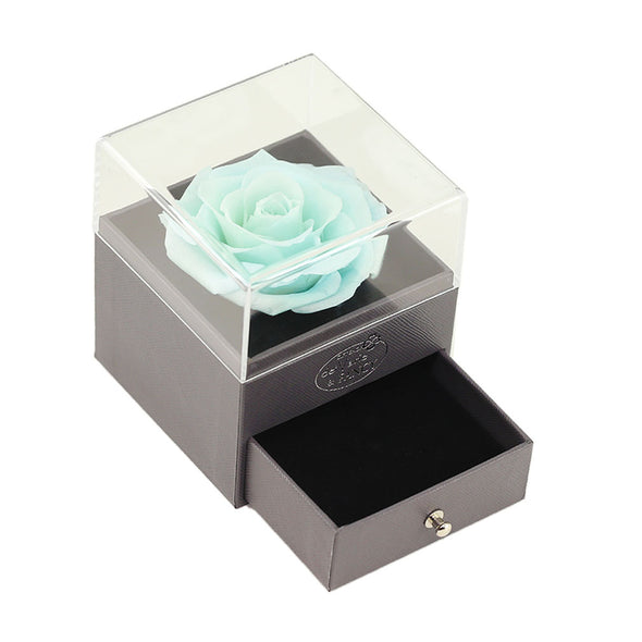 [デバリエ] rap-fbblu ジュエリーボックス 誕生日プレゼント 女性 人気 ジュエリー収納 宝石箱 ジュエリーケース アクセサリーボックス 小物入れ 贈り物 レディース プリザーブドフラワー アレンジ (ブルーローズ)