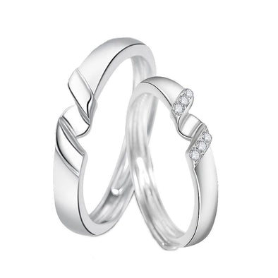 [デバリエ] ri65 ペアリング2個セット 指輪 プレゼント  SV925 フリーサイズ 女性が喜ぶ シルバー (ストームライン)