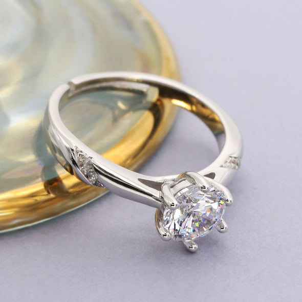 [デバリエ] ri76 指輪 ファッションリング 誕生日プレゼント 女性 人気 レディース モアサナイト ダイヤモンド デザインリング シンプル フリーサイズ シルバー