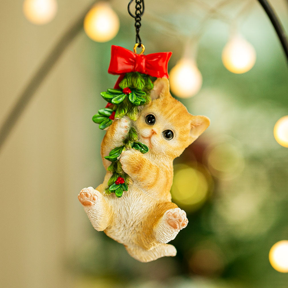 クリスマス 飾り 猫 - 置物