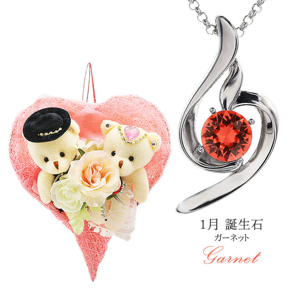 デバリエ y441k-gar ネックレス レディース 月誕生日プレゼント sv925  クマぬいぐるみ付