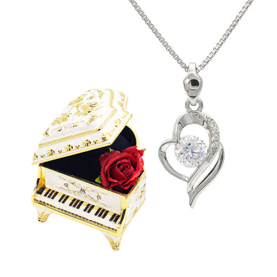 [デバリエ] y631-pw (ホワイトピアノ) 誕生日プレゼント 女性 人気 彼女 贈り物 ネックレスレディース 可愛い アクセサリーネックレス シルバー925 エレガントモデル ダイヤモンドカット レディース